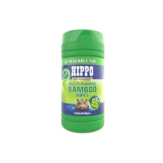 HIPPO MULTI PURPOSE BAMBOO WIPES REUSABLE TUB (PACK 80) H18735