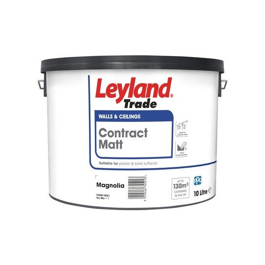 LEYLAND CONTRACT MATT EMULSION 10l **BREAKS** MAGNOLIA 264566