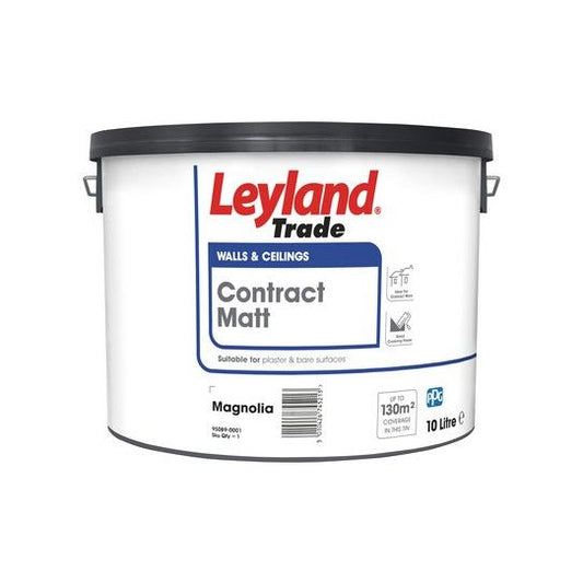 LEYLAND CONTRACT MATT EMULSION 10l **BREAKS** MAGNOLIA 264566