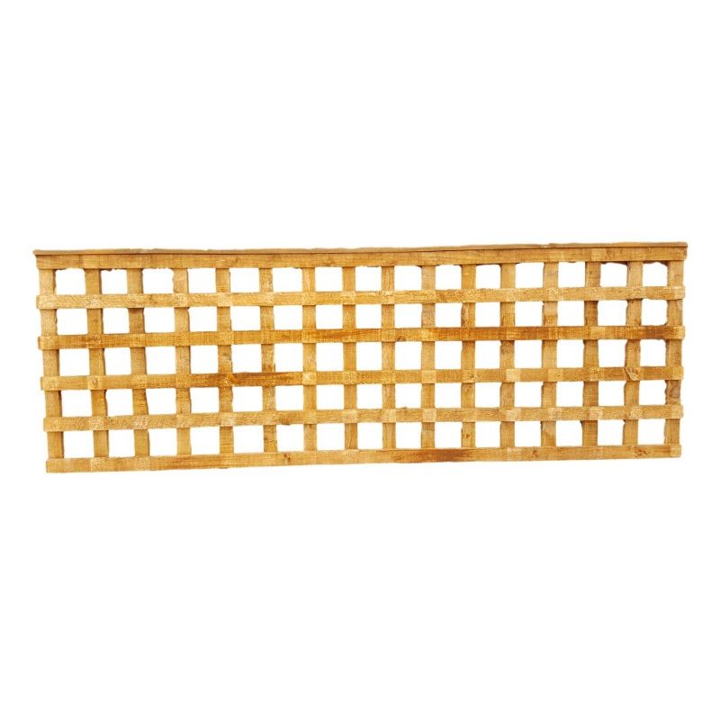 DENBIGH TIMBER 3" SQUARE TRELLIS PANEL 6 x 3' APEX CAP SQ3"6X3