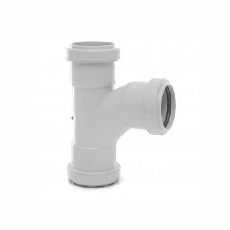 POLYPIPE PUSHFIT SWEPT TEE 32mm x 91.25deg WP21 WP21W WHITE