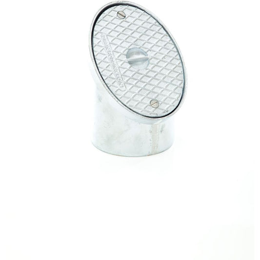 POLYPIPE RODDING EYE TERMINAL ALUMINIUM SEALED OVAL TOP 110mm x 45deg UG422