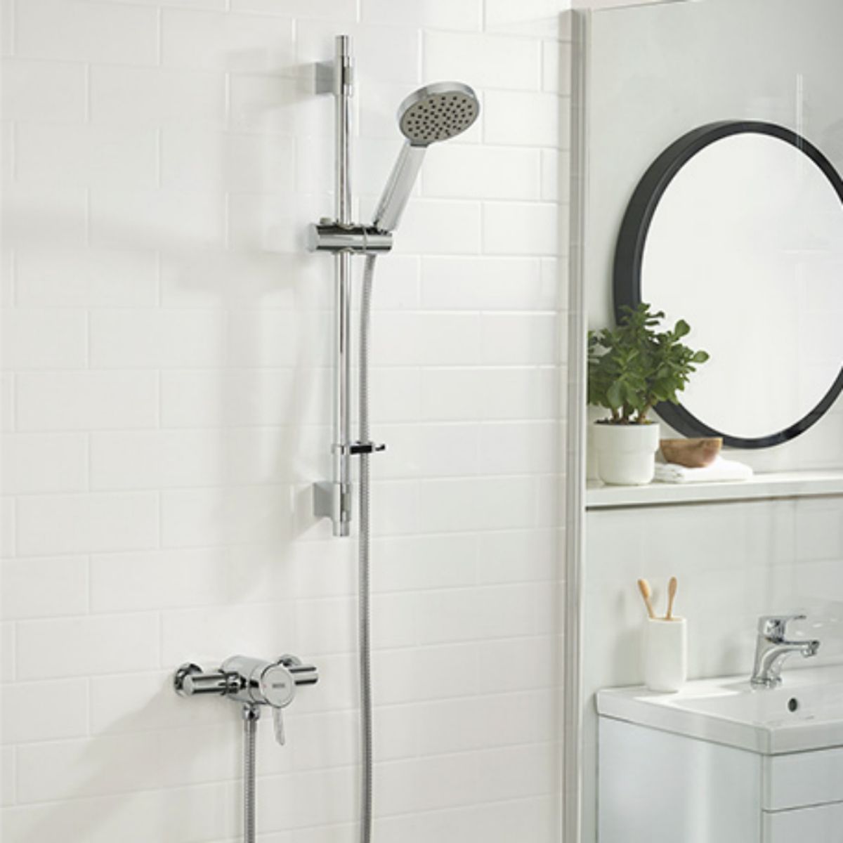 BRISTAN AE2SHXARC ACUTE THERMO EXPOSED MINI VALVE SHOWER CHROME
