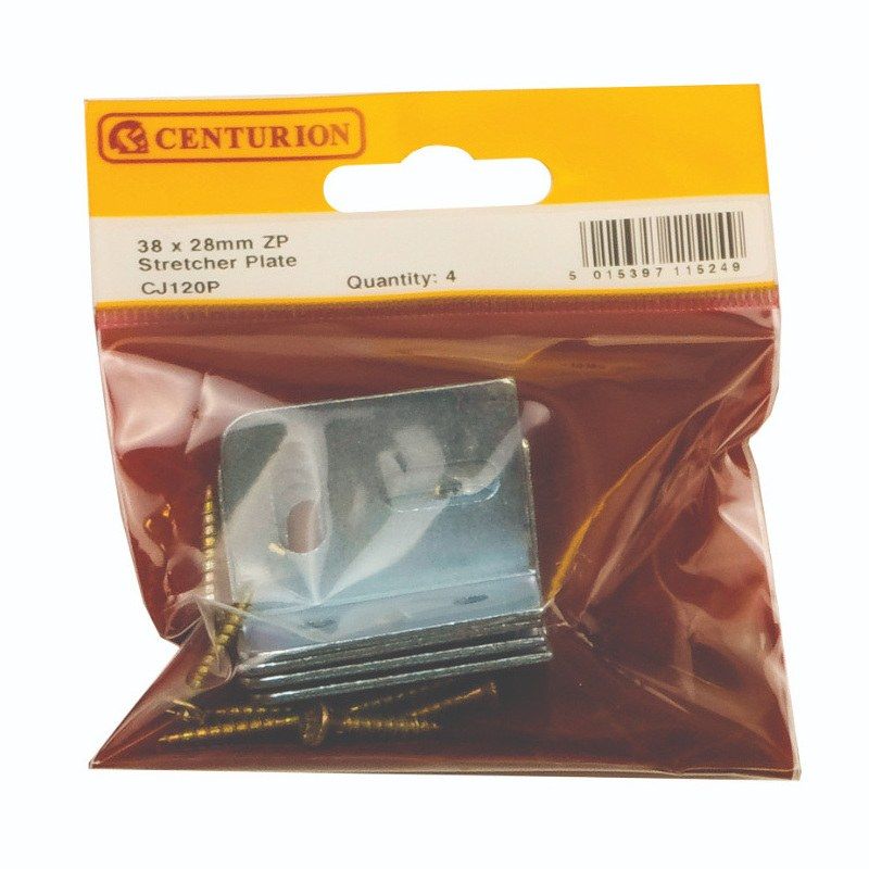 CENTURION CJ120P ZINC PLATED STRETCHER PLATE 38mm PACK 4