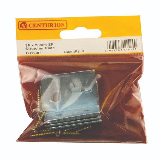 CENTURION CJ120P ZINC PLATED STRETCHER PLATE 38mm PACK 4