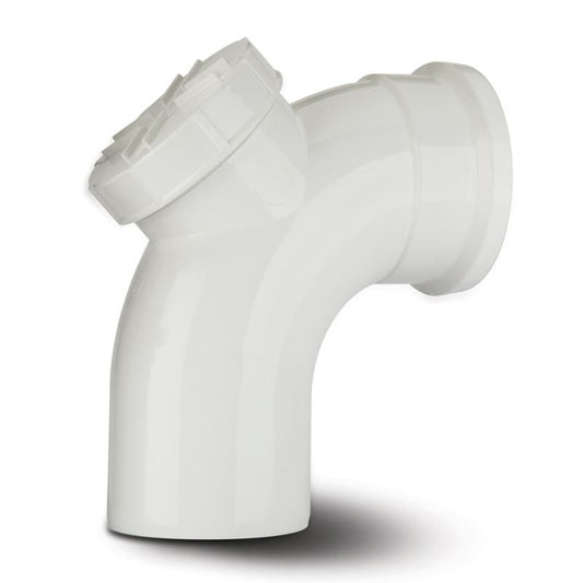 POLYPIPE SOIL ACCESS BEND 110mm x 92.5deg SB413 SB413W WHITE
