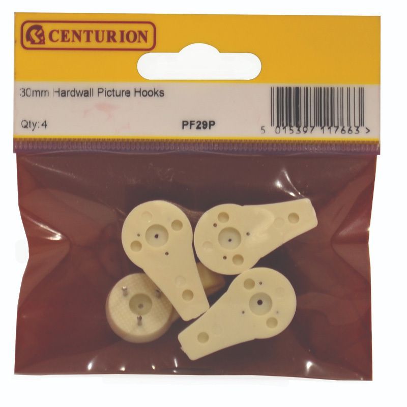 CENTURION PF29P PLASTIC HARD WALL 30mm PICTURE HOOKS