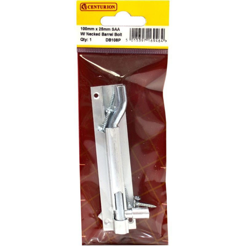 CENTURION DB108P ALUMINIUM 100mm NECKED BARREL BOLT