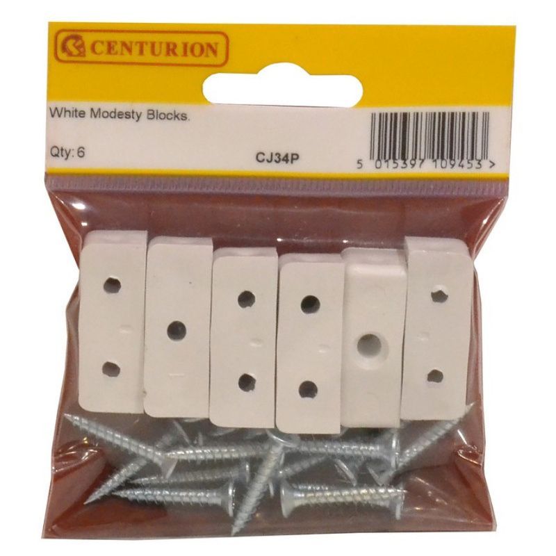 CENTURION CJ34P WHITE MODESTY BLOCK PACK 6