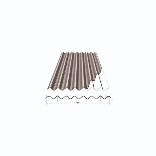 ETEX ETERNIT PROFILE 6 CORRUGATED SHEET NATURAL GREY 2440mm EU_P62440R
