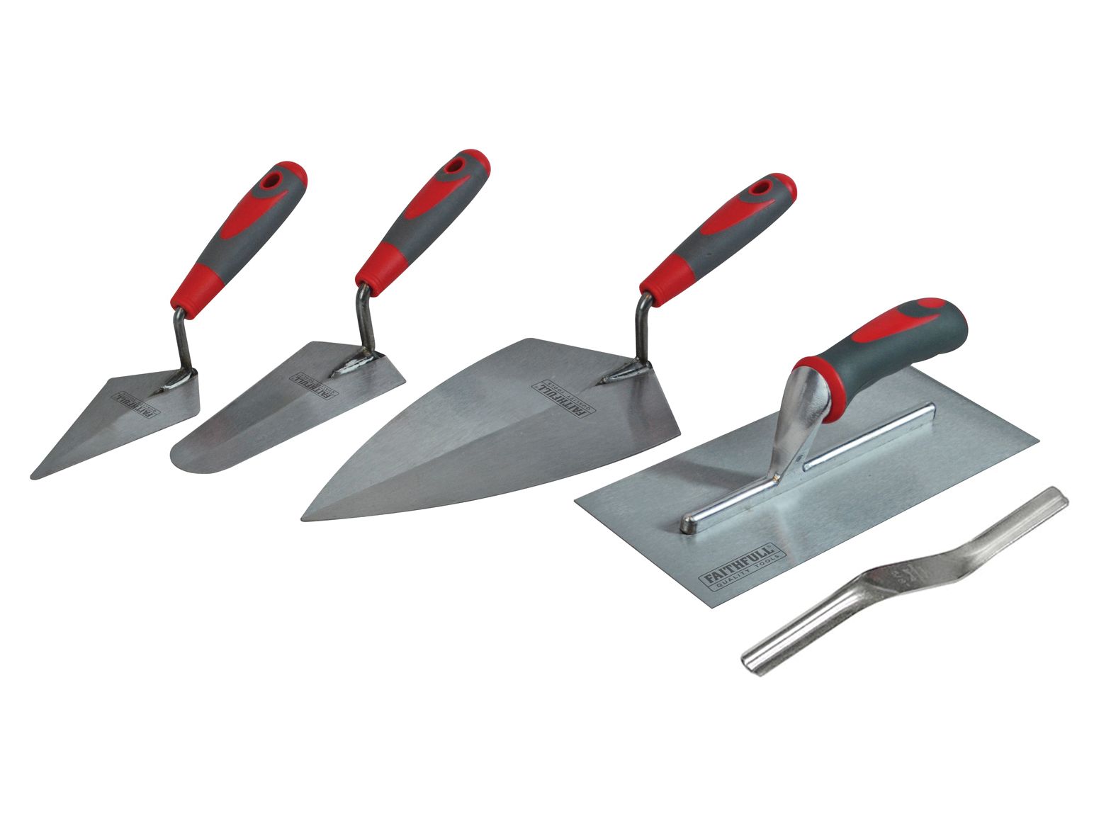 FAITHFULL FAISGTSET5 SOFT GRIP TROWEL SET (5 PIECE)