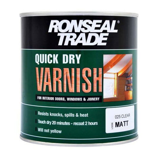 RONSEAL TRADE QUICK DRY CLEAR INT VARNISH 2.5l MATT 38557
