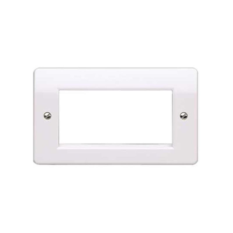 NOVAR MK 2GANG EURO PLATE 4 MOD K184WHI