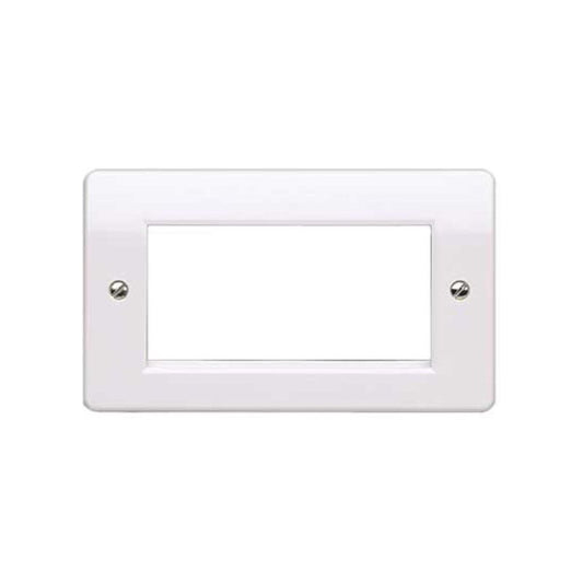 NOVAR MK 2GANG EURO PLATE 4 MOD K184WHI