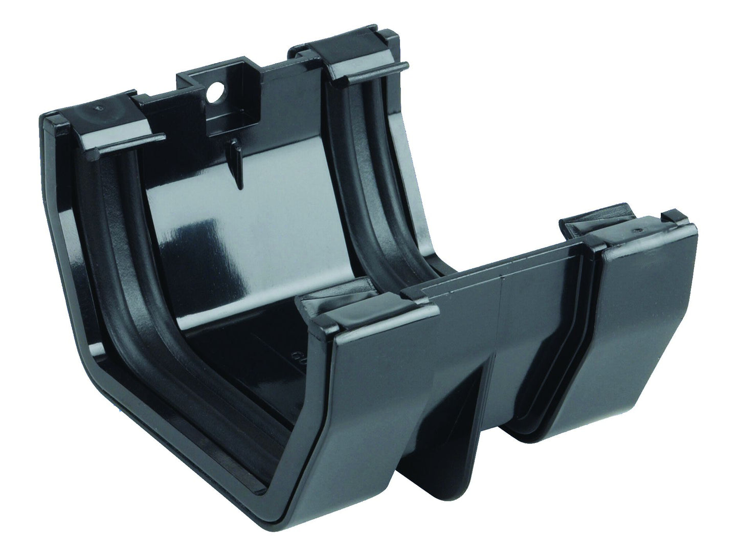 OSMASQUARELINE PVCU GUTTER JOINTING BRACKET 100mm 4T805B BLACK