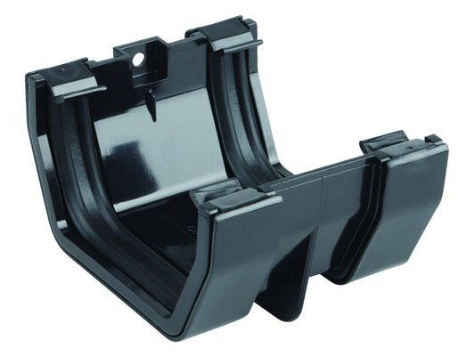 OSMASQUARELINE PVCU GUTTER JOINTING BRACKET 100mm 4T805B BLACK