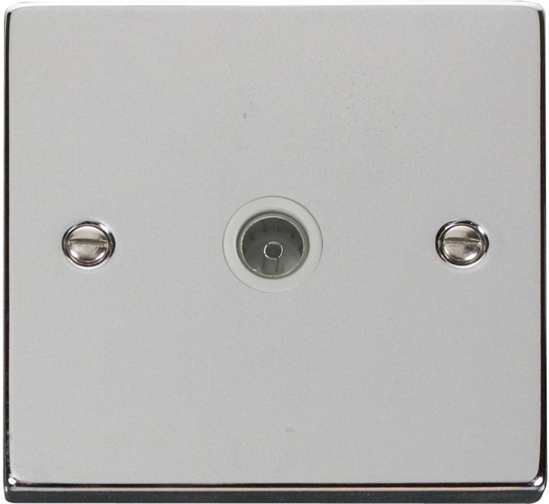 CLICK VPCH065WH 1G SINGLE COAXIAL OUTLET POL CHR