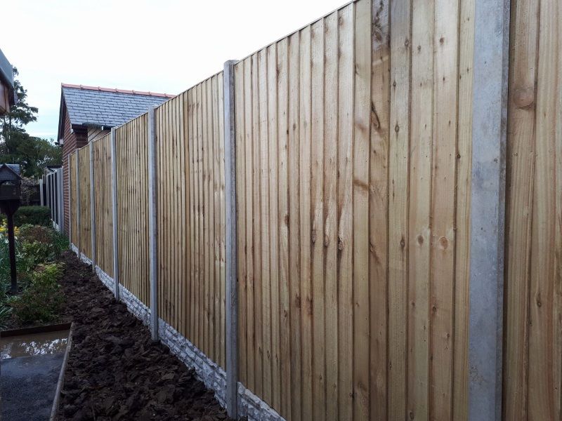 DENBIGH TIMBER TANALISED VERTICAL BOARD FENCE PANEL 6 x 2' APEX CAP VB6X2PTG