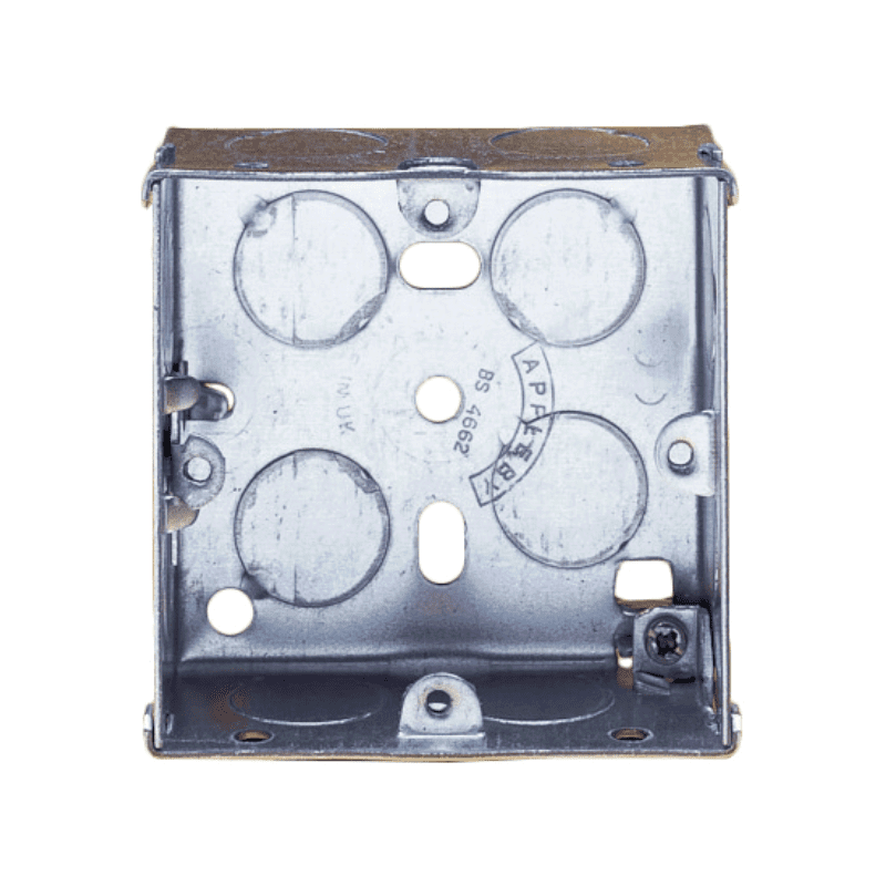 APPLEBY SB615 1-GANG ADJUSTABLE LUG FLUSH STEEL INSTALLATION BOX 35mm