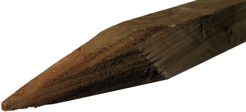 BSW 75 x 75mm x 2.4m SAWN UC4 GREEN INCISED POST 4 WAY POINTED UNSEASONED FSC