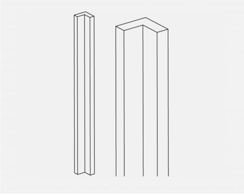 TKC J301CPSLAB CORNER POST 715 x 70mm WHITE MATT