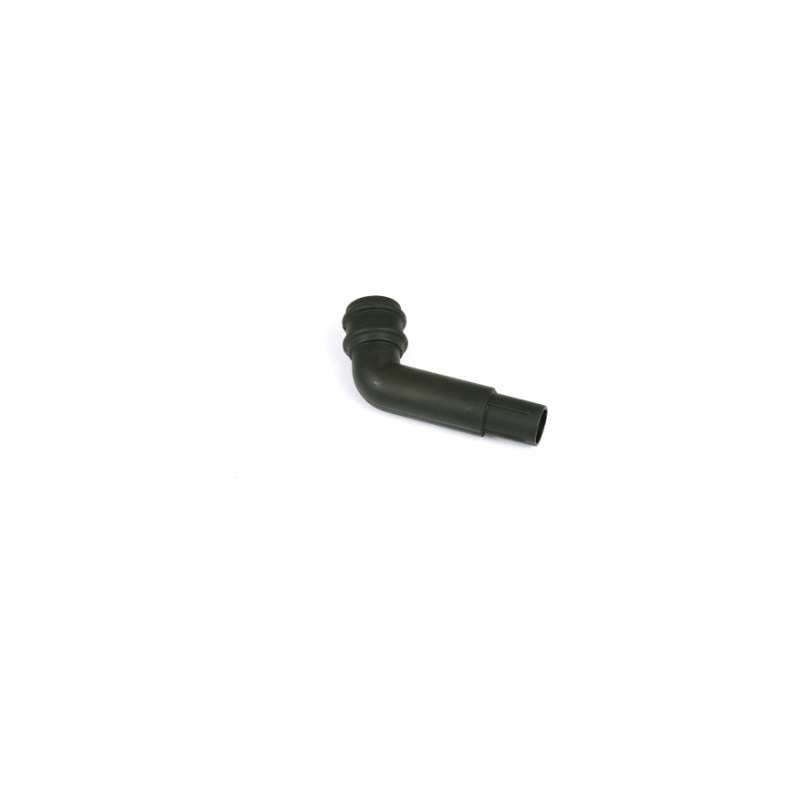 BRETT CAST IRON STYLE ROUND DOWNPIPE SPIGOT OFFSET BEND 112.5deg x 68mm BLACK BR209CI