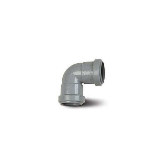 POLYPIPE PUSHFIT WASTE KNUCKLE BEND 40mm x 90deg WP16G GREY