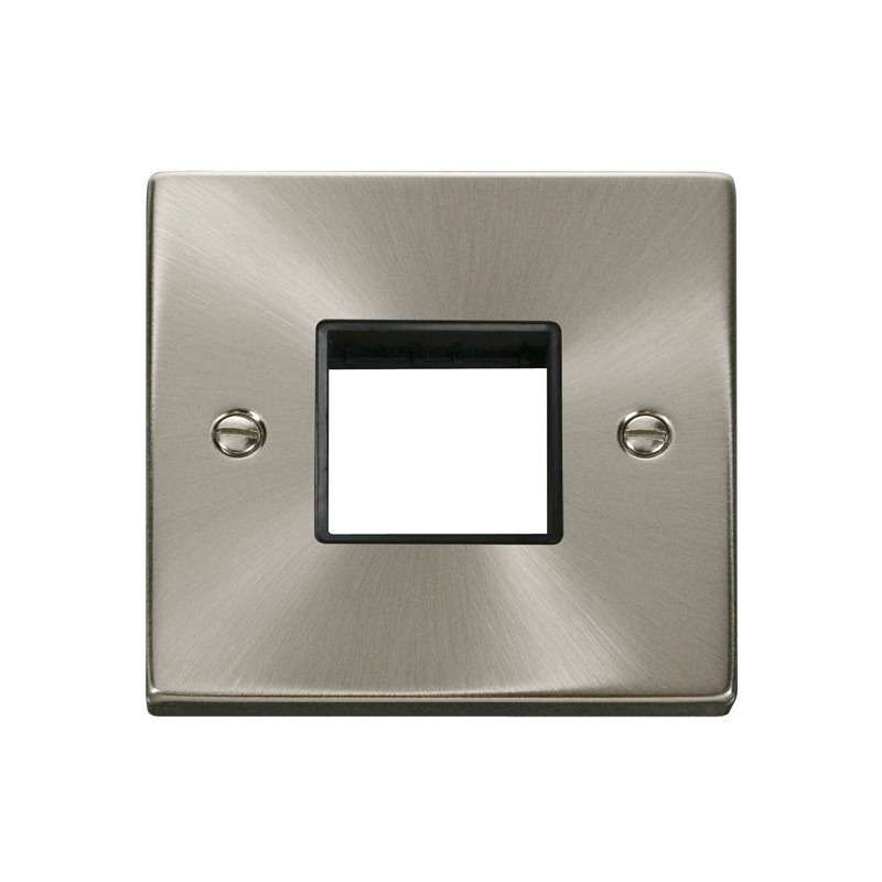 CLICK VPSC402BK 1G TWIN APERTURE PLATE SATIN CHROME