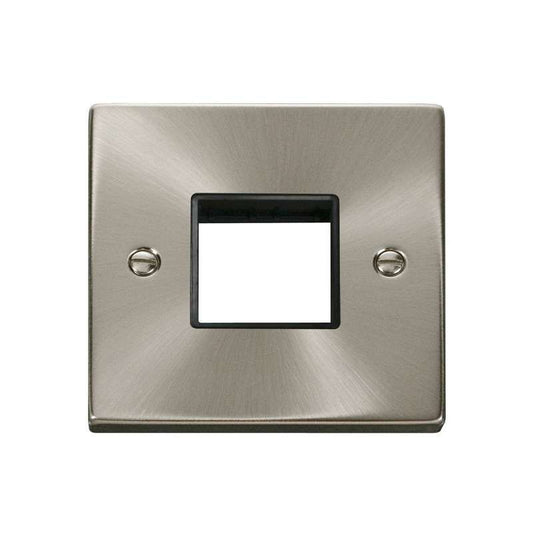 CLICK VPSC402BK 1G TWIN APERTURE PLATE SATIN CHROME