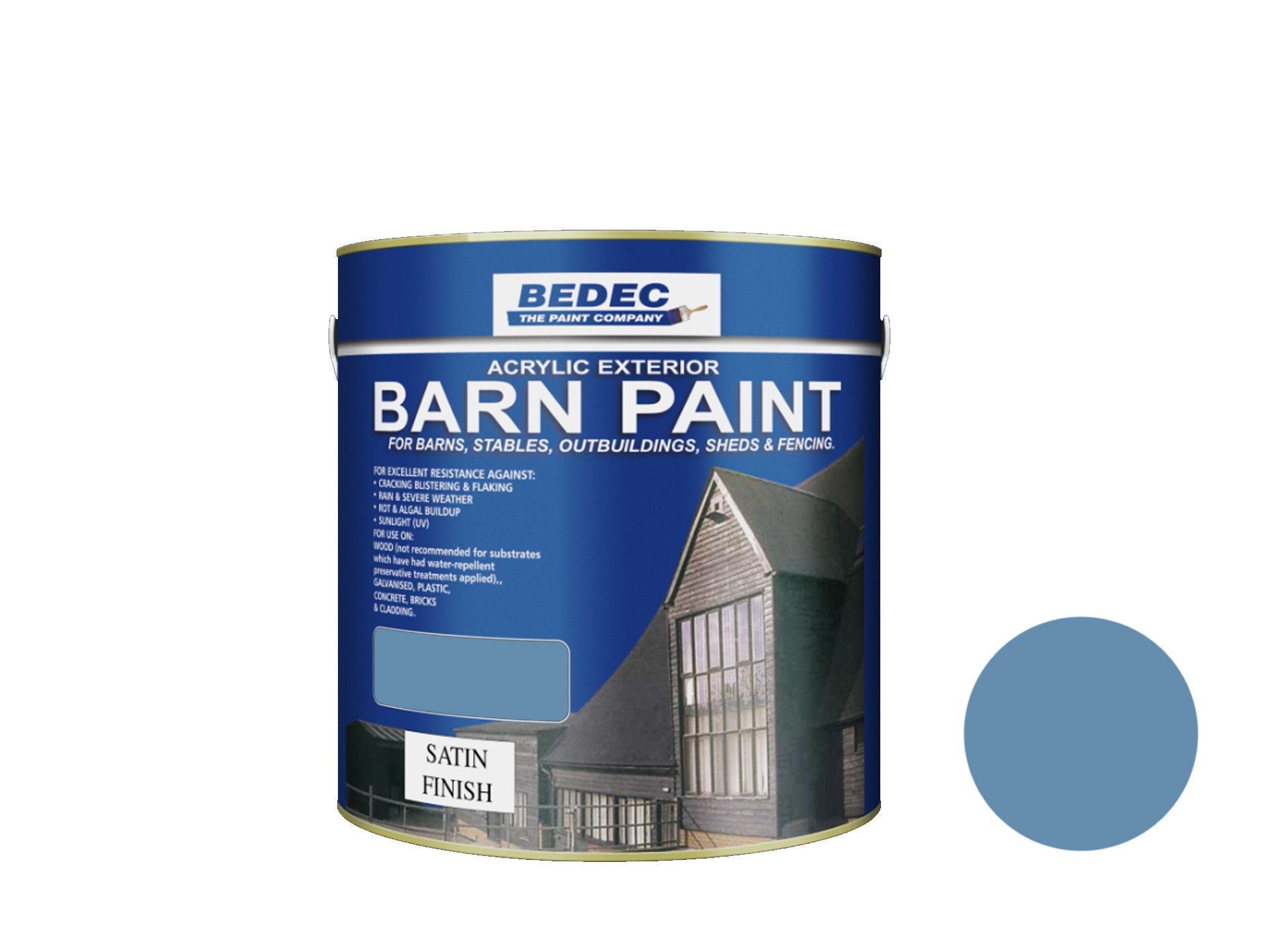 BEDEC SATIN BARN PAINT 2.5l EUCALYPTUS BEDE2AK2008/40