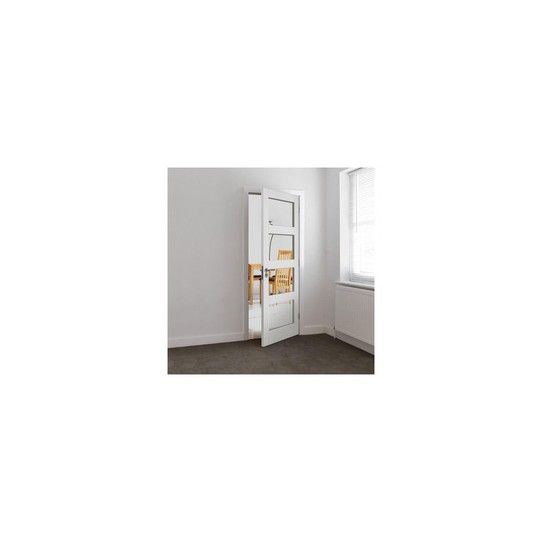 JBK CAYMAN WHITE PRIMED INTERNAL GLAZED DOOR 1981 x 762 x 35mm (30") CCAY26