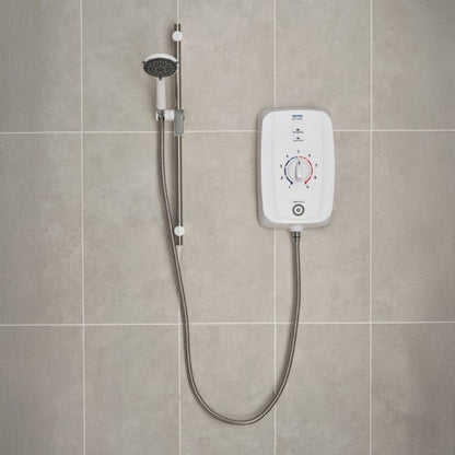 TRITON TEOMN81 OMNICARE THERMOSTATIC ELECTRIC SHOWER 8.5kw WHITE / CHROME