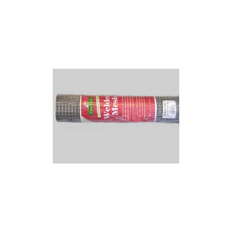 GALVANISED LIGHT WELDED MESH 900mm x 50 x 50 x 6m 16gauge 9/0/6