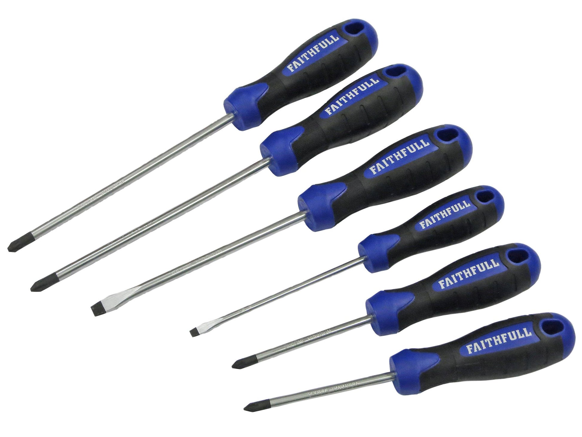 FAITHFULL FAISDSET6PRO BOXED SOFT GRIP ASSORTED SCREWDRIVER SET (6 PIECE)