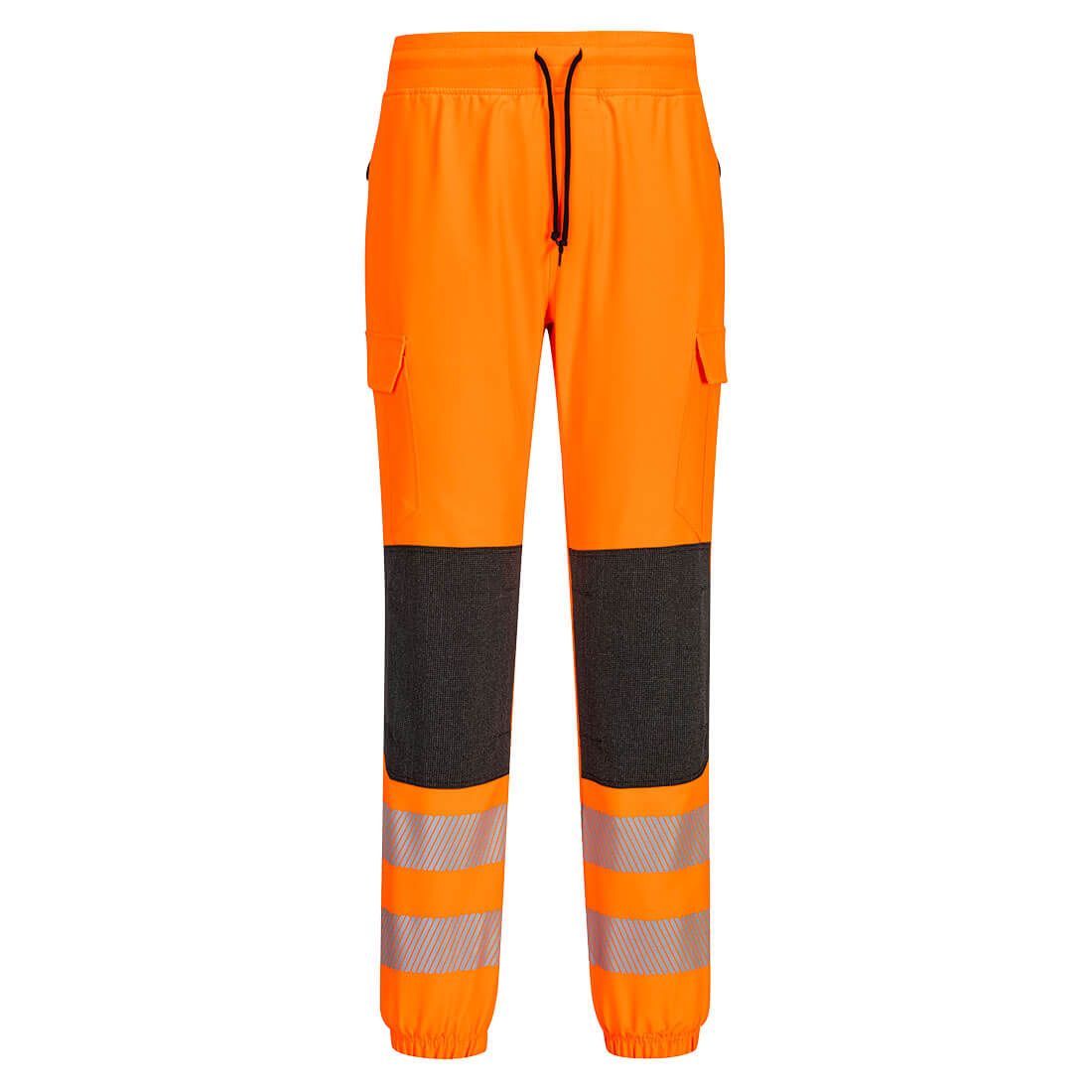 PW3 Hi-Vis Flexi Jogger, L, R, Orange/Black