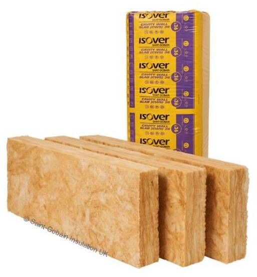 ISOVER CAVITY WALL SLAB CWS 36 1200 x 455 x 65mm x 8.74m2 (PACK 16 ) 5200625443