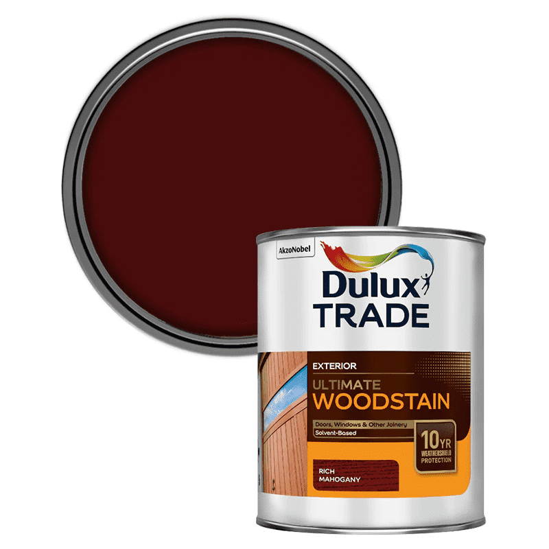 DULUX TRADE ULTIMATE WOODSTAIN 1l RICH MAHOGANY 5183358