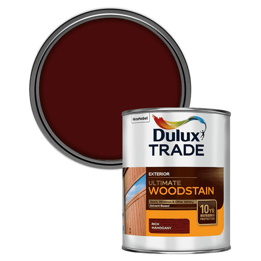 DULUX TRADE ULTIMATE WOODSTAIN 1l RICH MAHOGANY 5183358