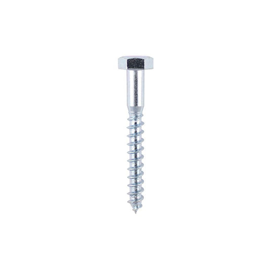 TIMCO COACH SCREWS BRIGHT ZINC PLATED M6 x 50mm (BAG 10) 0650CSCP