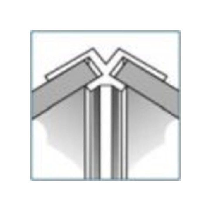 SHOWERWALL MSSWAEINTBSI02500 ALUMINIUM INTERNAL CORNER TRIM 11 x 2450mm BRIGHT SILVER