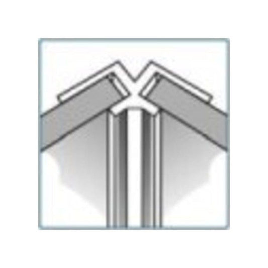 SHOWERWALL MSSWAEINTBSI02500 ALUMINIUM INTERNAL CORNER TRIM 11 x 2450mm BRIGHT SILVER