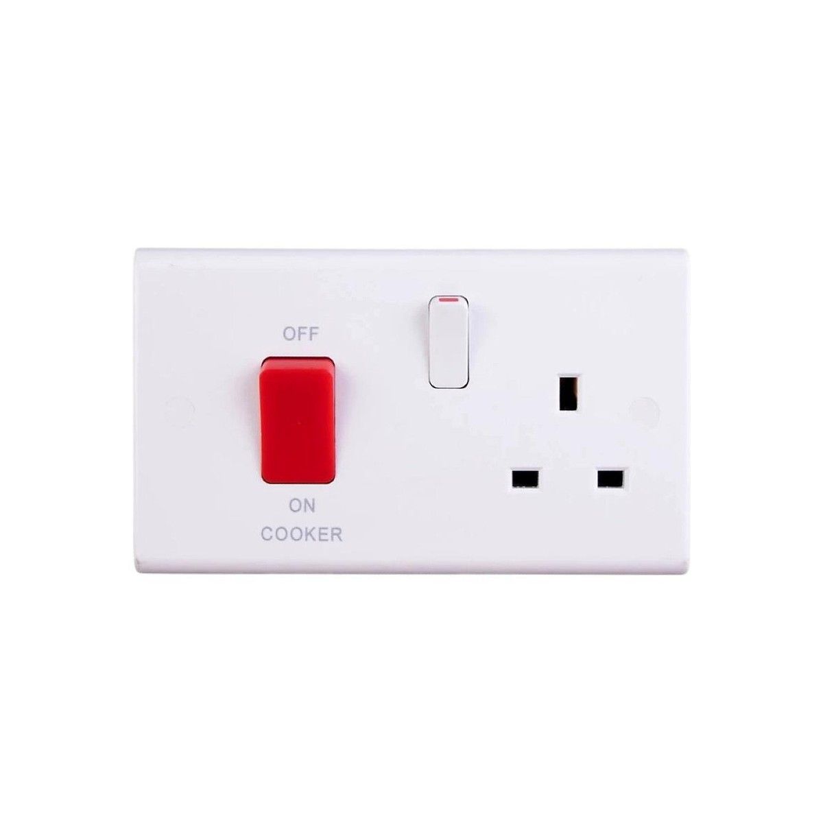 DETA S1302 2-POLE SLIMLINE COOKER CONTROL UNIT WITH NEON RED SWITCH 45a