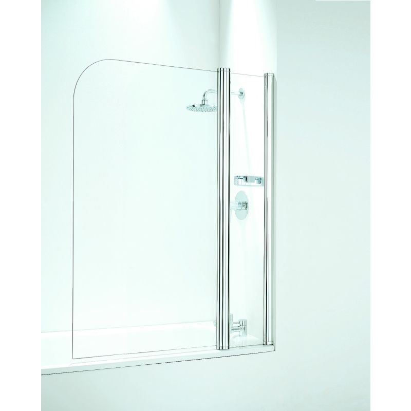 CORAM SFR105CUC BATHSCREEN CURVED WITH PANEL 1050mm CHROME