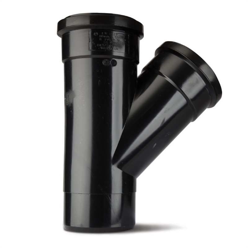 POLYPIPE EQ SINGLE BRANCH 110mm x 135deg ST404 ST404B BLACK