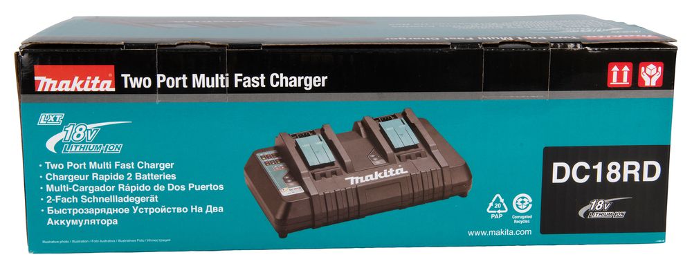 Makita 18V Li-Ion Twin Battery Charger 240V | DC18RD