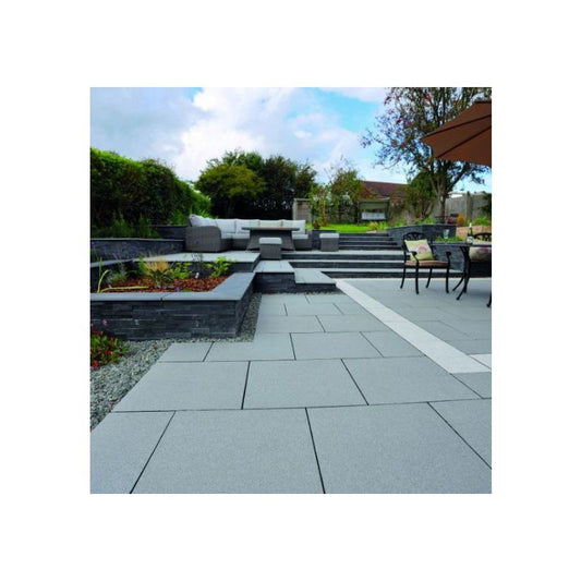 BRADSTONE PAUTA PORCELAIN PAVING 900 x 450 x 20mm MID GREY 23178