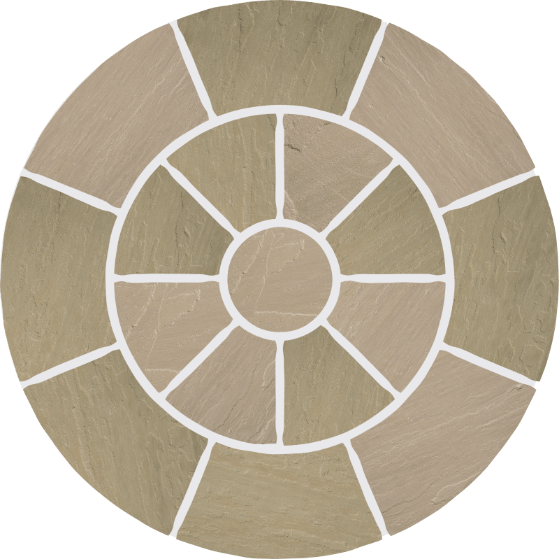 GLOBAL STONE STONE CIRCLE 1.8m YORK GREEN YGSC1800