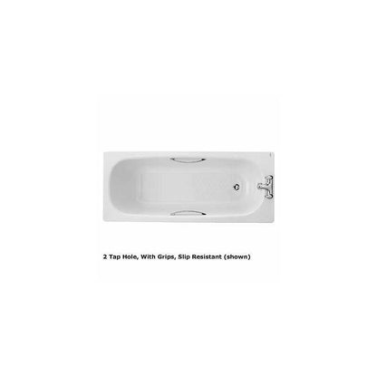 TWYFORD BS1572WH CELTIC 2TH ANTI-SLIP BATH C/W GRIPS & LEGS 1700 x 700mm