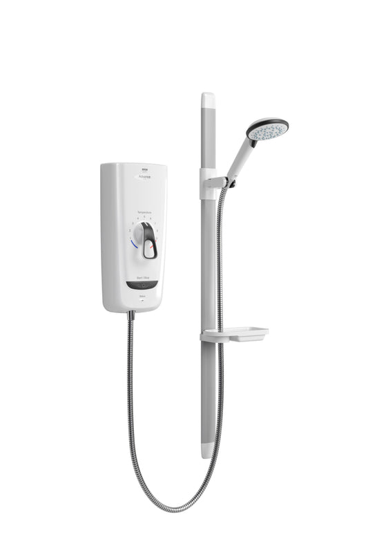 MIRA 1.1785.004 ADVANCE FLEX ELECTRIC THERMOSTATIC SHOWER 9.8kw WHITE/CHROME