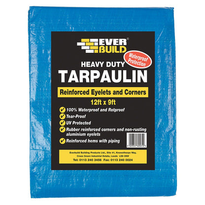 Everbuild Standard Duty Builders Tarpaulin 12`/3.6M x 9`/2.7M 1TARP9